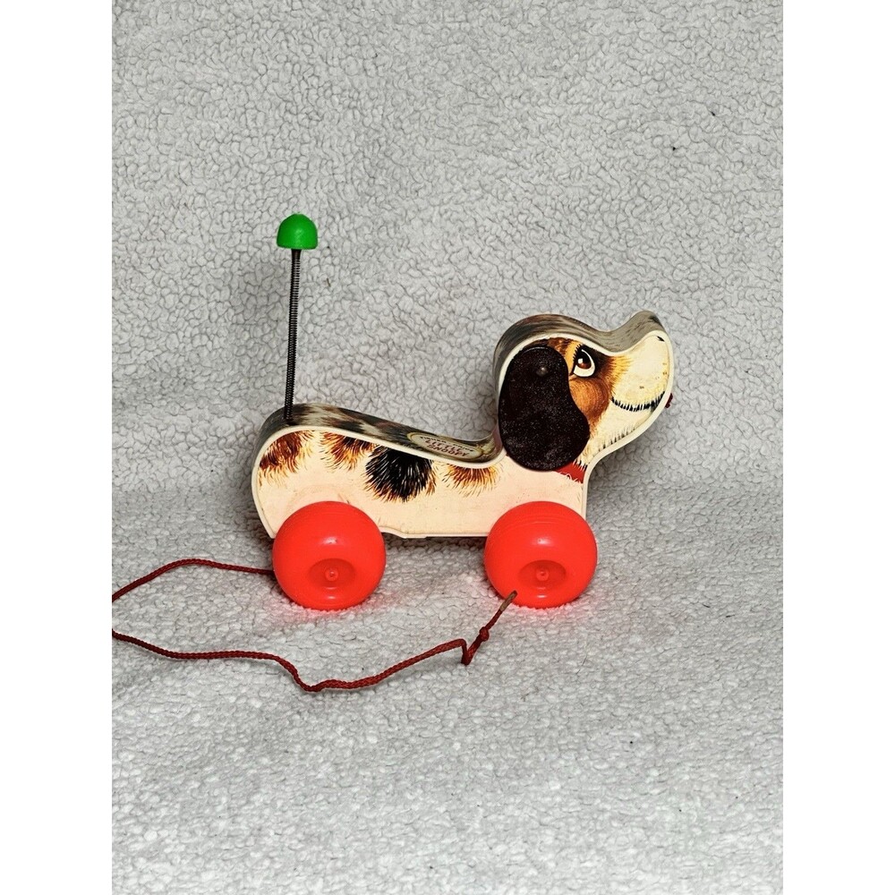 Fisher-Price 1965 Vintage Little Snoopy Dog Pull Toy Made in Mexico